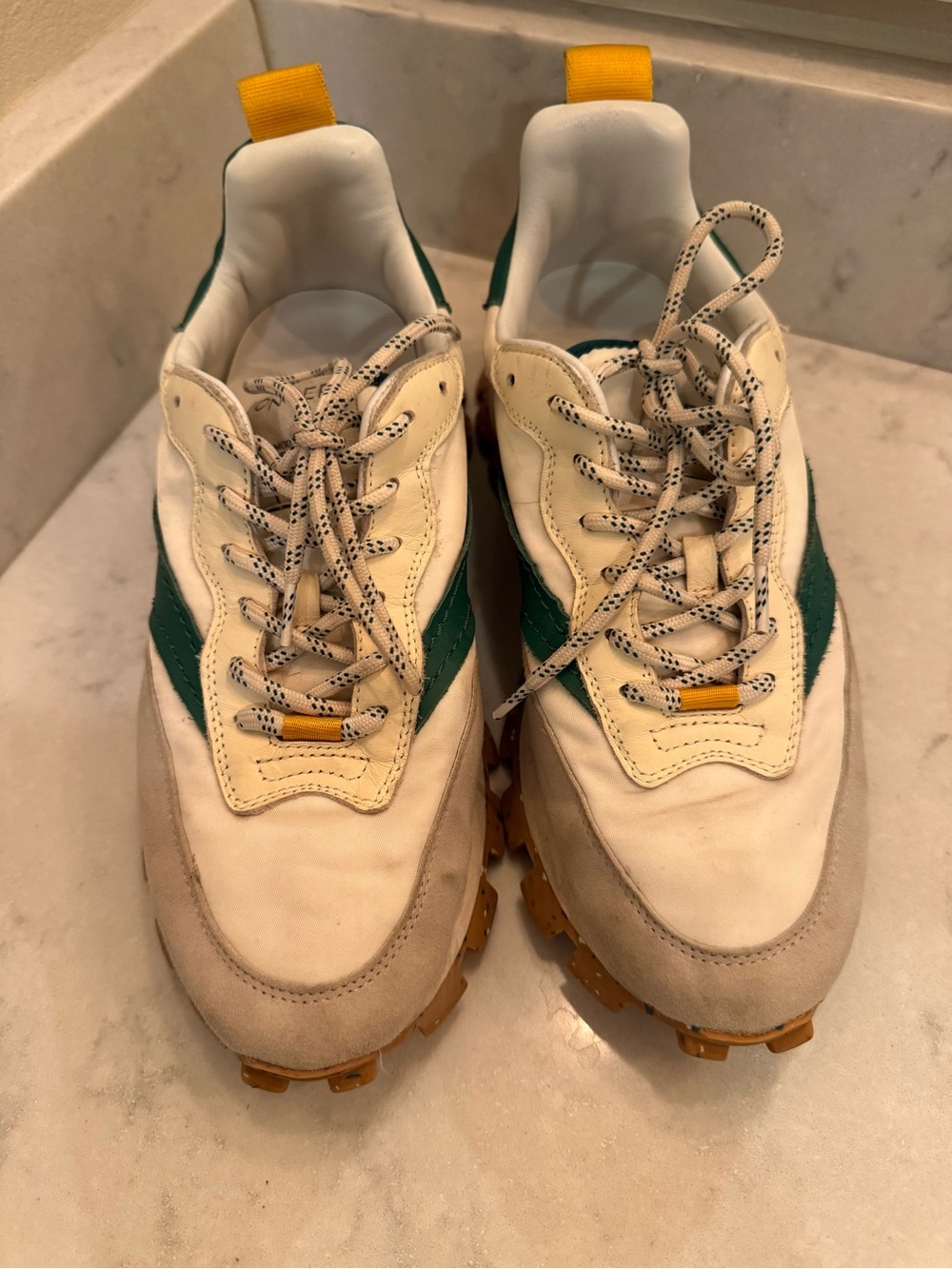 Women’s Oncept Cream & Green Athletic Sneakers